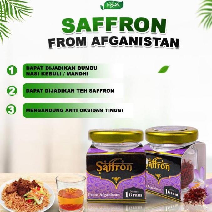Saffron 1gr Super Bunga Zafron Kualitas Asli
