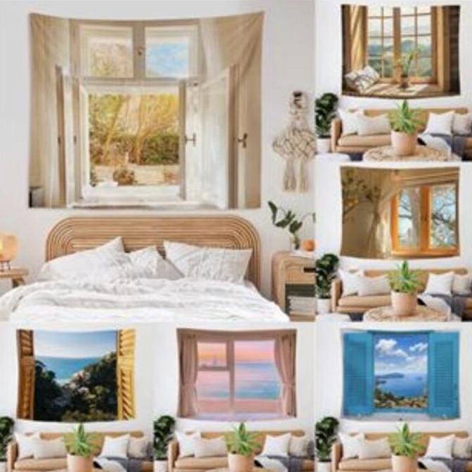 SUPER HEMAT - LATAR BACKGROUND DEKORASI PEMANDANGAN PAJANGAN DINDING LUKISAN KAIN