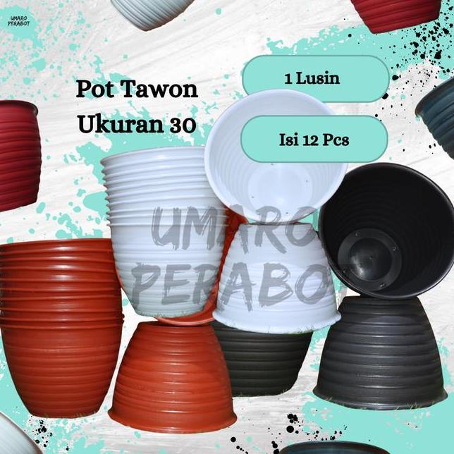 Grosir 1 Lusin Pot 30 Pot Pot Bunga Pot Plastik Umaro Perabot