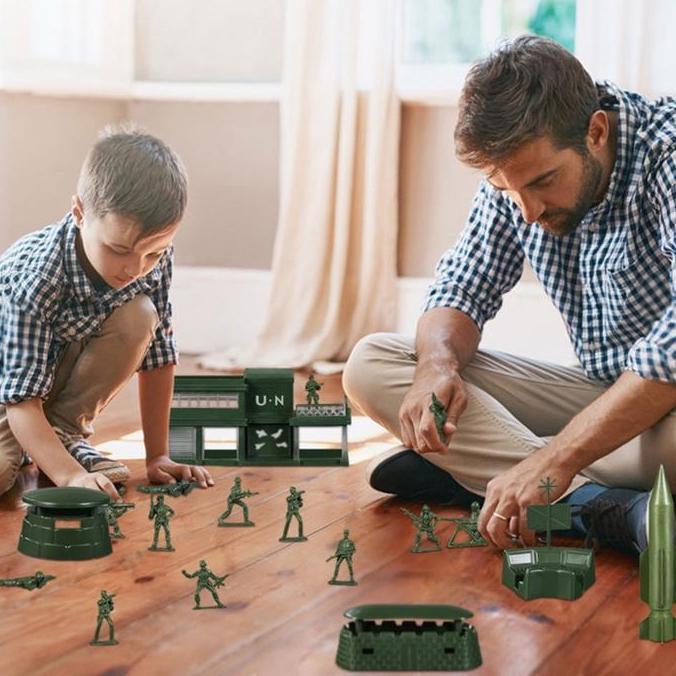 56Pcs Mainan figure Tentara Set Plastik Murah / Mainan Tentara KS