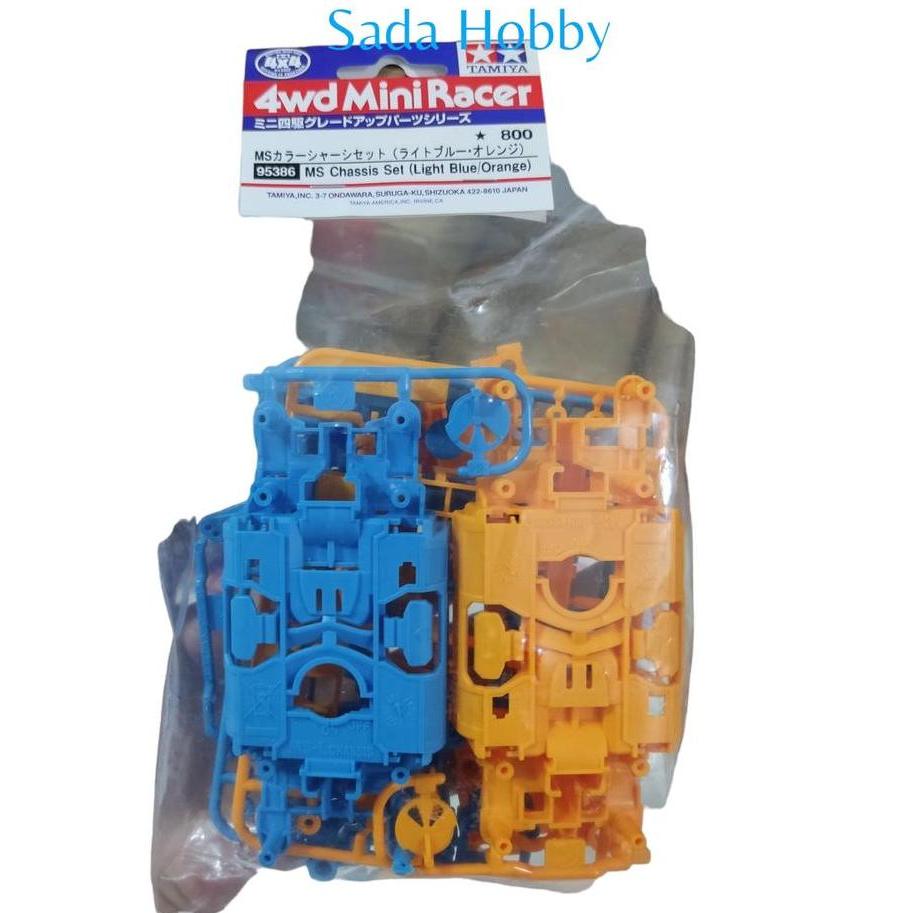 Tamiya 95386 Ms Chassis Set (Light Blue/Orange)