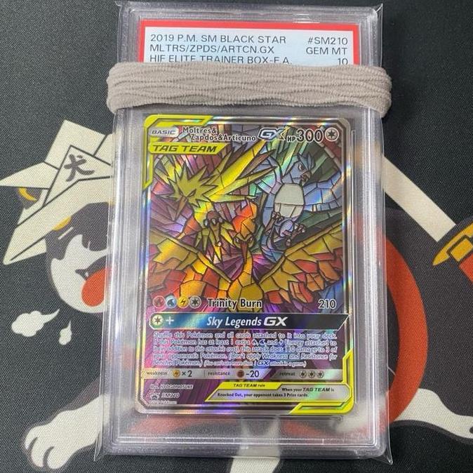 Terlaris Psa 10 Moltres Zapdos & Articuno Gx Fa Sr Aa Alt Art Sm Hidden Fates Black Star Promo Kartu