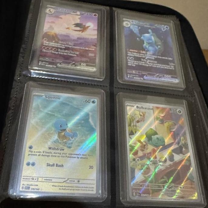 Terlaris Kartu Pokemon 151 Charizard, Blastoise, Squirtle, Bulbasaur English