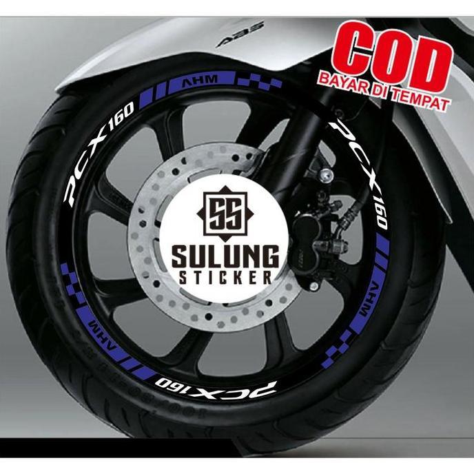 Stiker Pelek Motor Honda PCX 160 Aksesoris Variasi List Velg Termurah