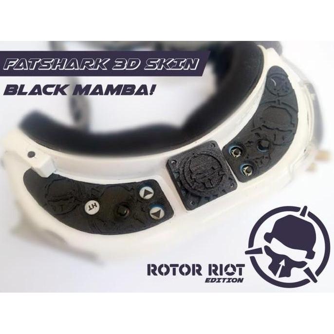 Fatshark Hd2 Hd3 Hdo Rotor Riot 3D Skin 3D Printing (Black M)