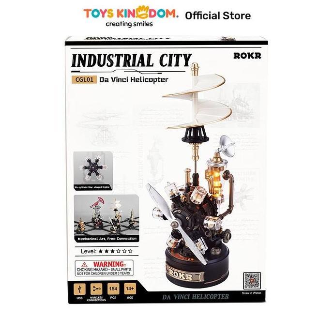 Toys Kingdom Rolife Miniatur 3D Industrial City Da Vinci Helicopter Set 154 pcs CGL01 - Mix Diy Mini