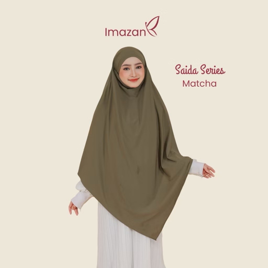 Imazan Hijab French Khimar Instan syar’i jumbo Jersey 4 in 1 bisa cadar saida series umroh