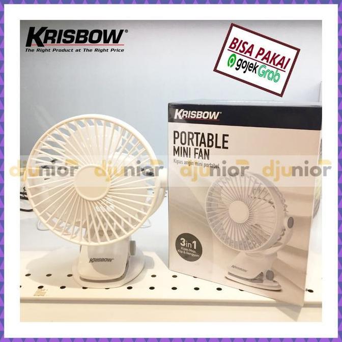 KRISBOW - KIPAS ANGIN JEPIT / KIPAS ANGIN PORTABEL / KIPAS ANGIN MINI