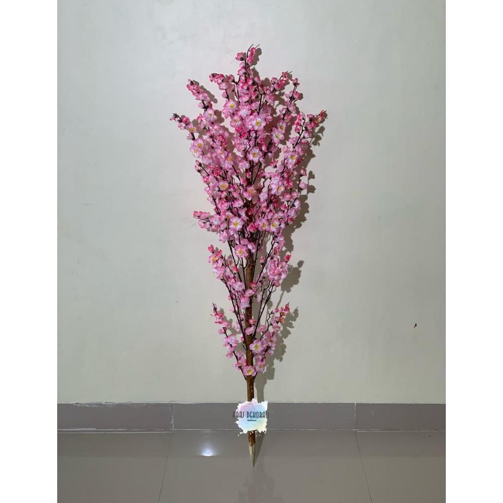 BUNGA PLASTIK/POHON PLASTIK/artificial/ sekat ruangan/Partisi Pohon Sakura Bunga Plastik / Batang po