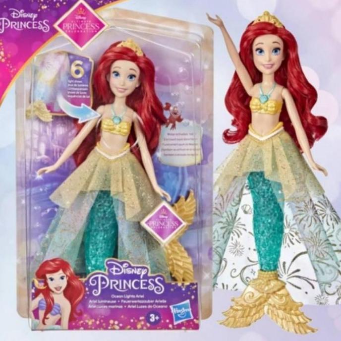 Barbie Disney Princess Ariel Little Mermaid Ocean Lights Kids Doll