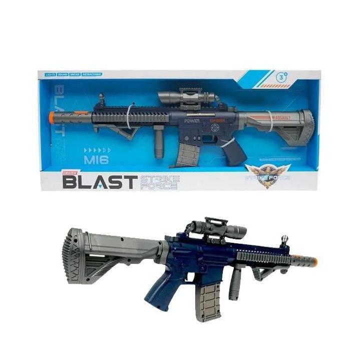 Cruzer Blast M16 with Light & Smoke - Mainan Tembak-tembakan Anak