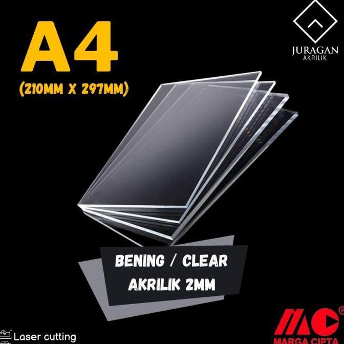 Akrilik Bening A4 2mm Marga Cipta