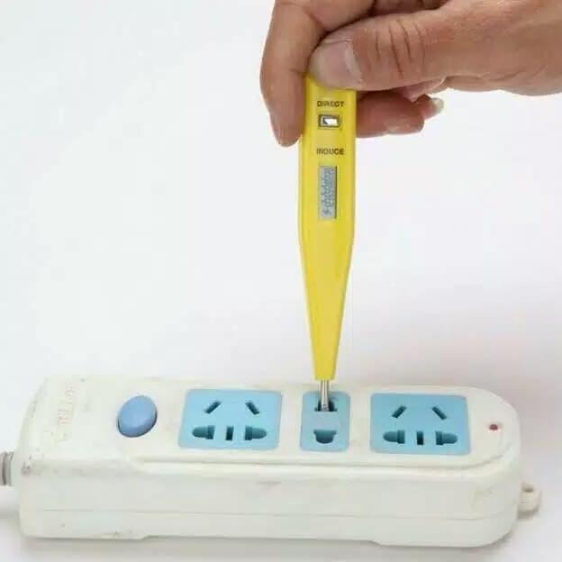 Pen Tester Voltase Digital Elektrik 12V-250V AC DC Taspen Tespen Volt