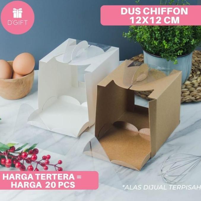 20pcs-Dus Chiffon Mini/Dus Kue/Kotak Kue/ Carry Box/GiftBox Kue