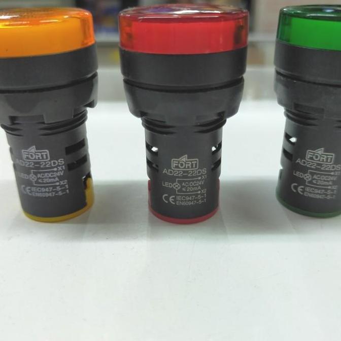 pilot lamp LED 24volt AC/DC 22mm lampu panel