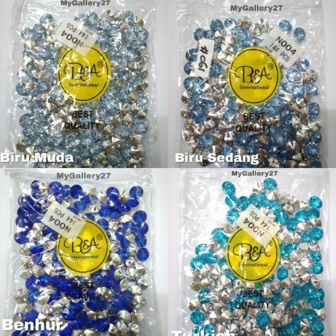 Kancing Kristal Hias Kerucut Untuk