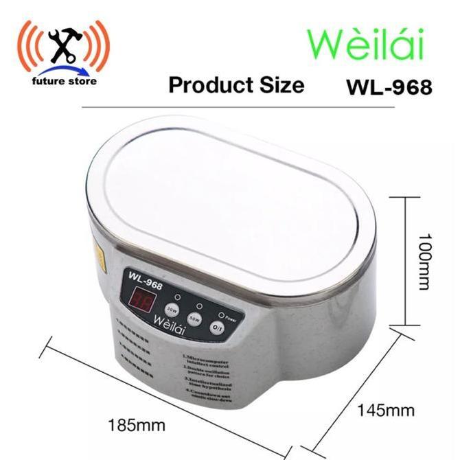 Weilai WL-968 Mesin Ultrasonic Cleaner Jewelry Glasses Cleaning