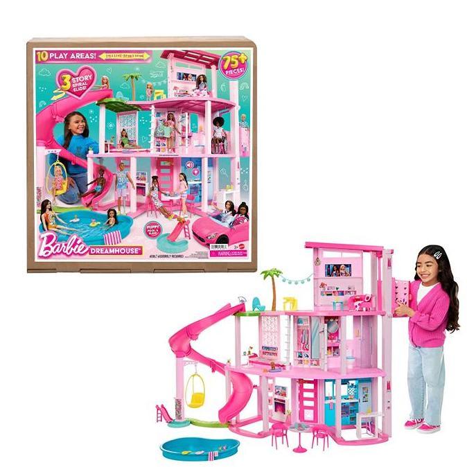 Barbie DreamHouse Doll House Puppy Play Areas Pool Party Doll House