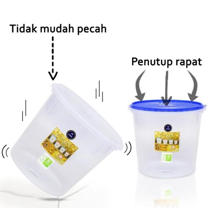 SHINPO Toples Plastik Dengan Tutup 10 Liter Sealware SPO-SIP-610