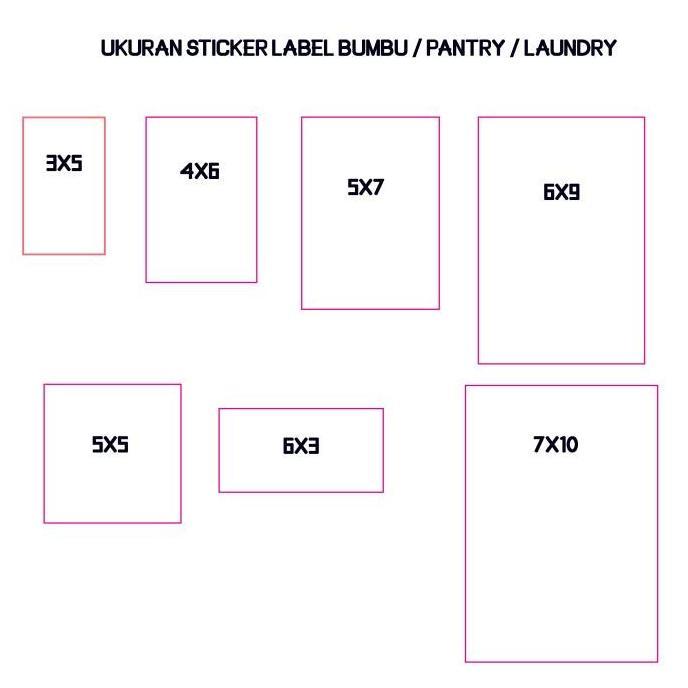 STICKER LABEL BUMBU DAPUR AESTHETIC / PANTRY/ LAUNDRY (STICKER AJA)