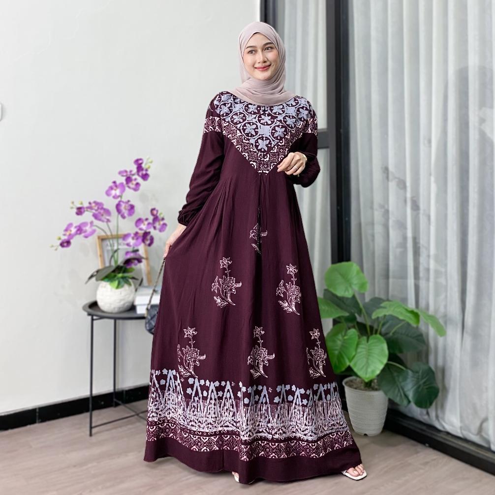 Grade Ori Kagem Gamis Batik Gamis Twill Rayon Premium Pekalongan Busui Size S M L Xl Xxl