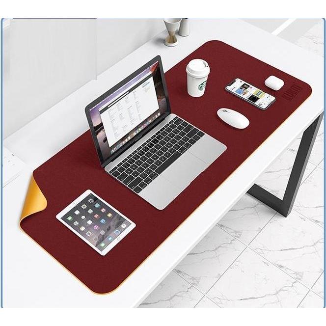 Triple W 120X60Cm Leather Mousepad Desk Mat Mouse Pad Double Side