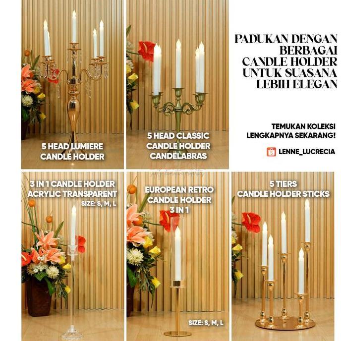 Lilin elektrik Led Candle Satuan Dekorasi Lilin Palsu Pajangan Rumah Pesta Wedding Pernikahan LED-15