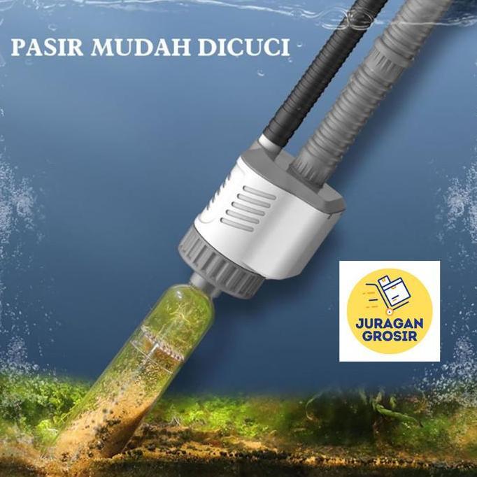 Yujitaro- Electric Aquarium Vacuum Pembersih Aquarium Kolam Sedot Siphon Sifon