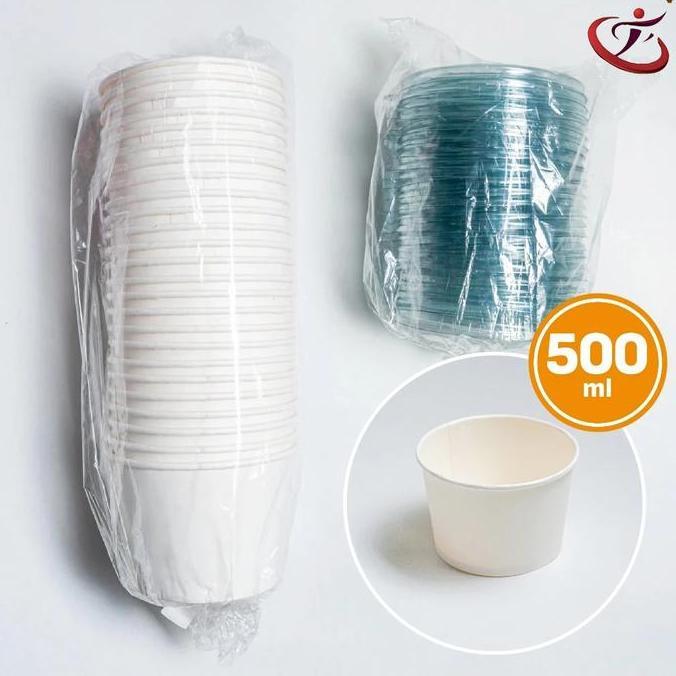 Savepec- Mangkok Paperbowl + Tutup  Merk Nesto - Paper Bowl 360 500  650 Dan 800 Ml Rice Bowl Food S