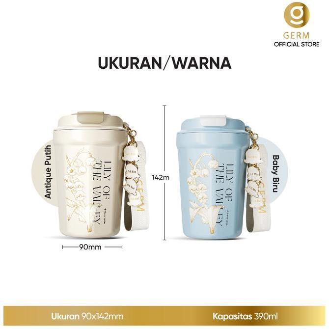 Savepec- Germ K32 Vacuum Termos Cup S31603 Baja Tahan Karat Portabel With Liontin Dekoratif 390Ml Ca