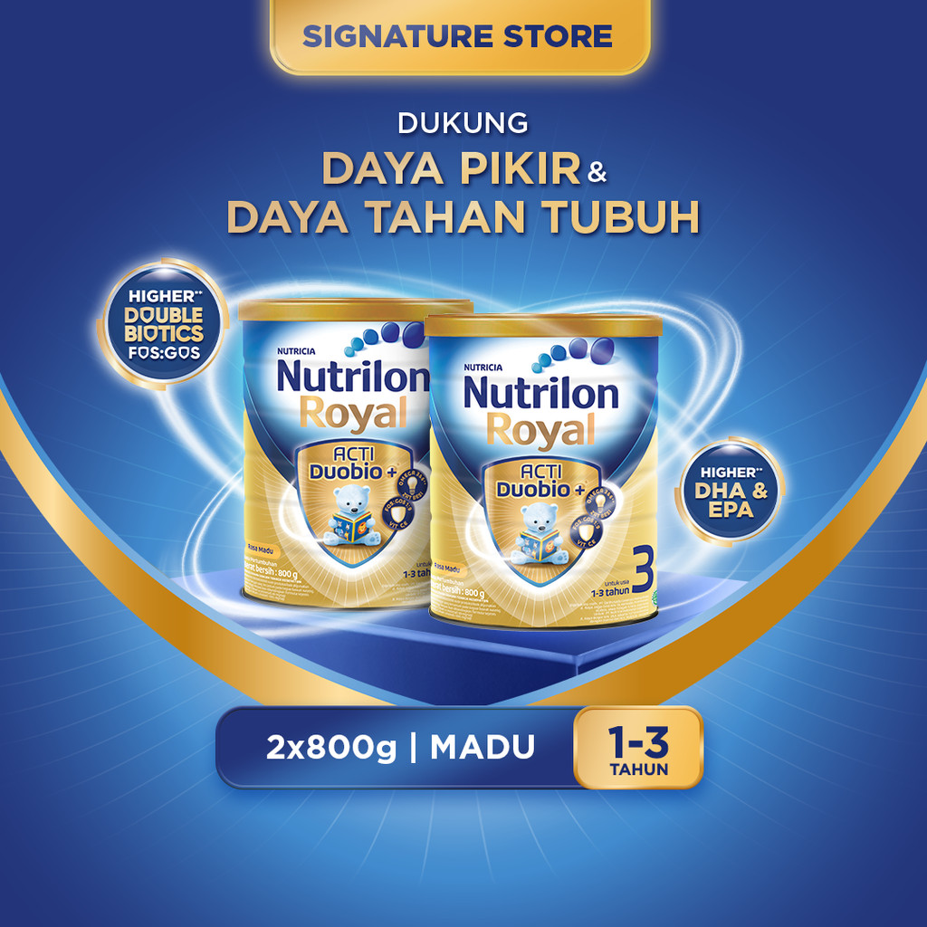 Nutrilon Royal 3 Madu 800gr x 2, Susu Formula Anak untuk Usia 1-3 Tahun