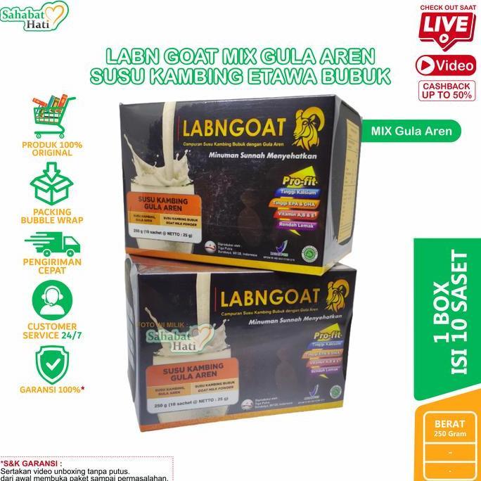 Maxmilt- Labn Goat Sachet Dan Box/ Labn Goat / Susu Kambing Etawa Dengan Gula Aren - Lab Goat -