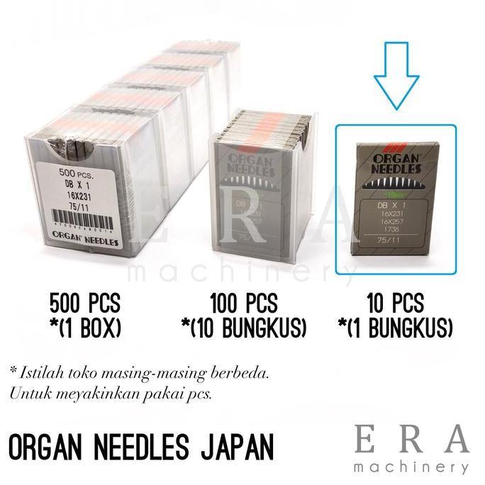 Lansungaja- Jarum Jahit Dpx5 Organ Needles Japan Jarum 2 Zig Zag Lubang Kancing Industri Double Lh J
