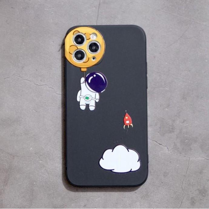 Astronaut Square Edge Silicone Case iPhone 6 7 8 Plus X XR 11 Pro Max