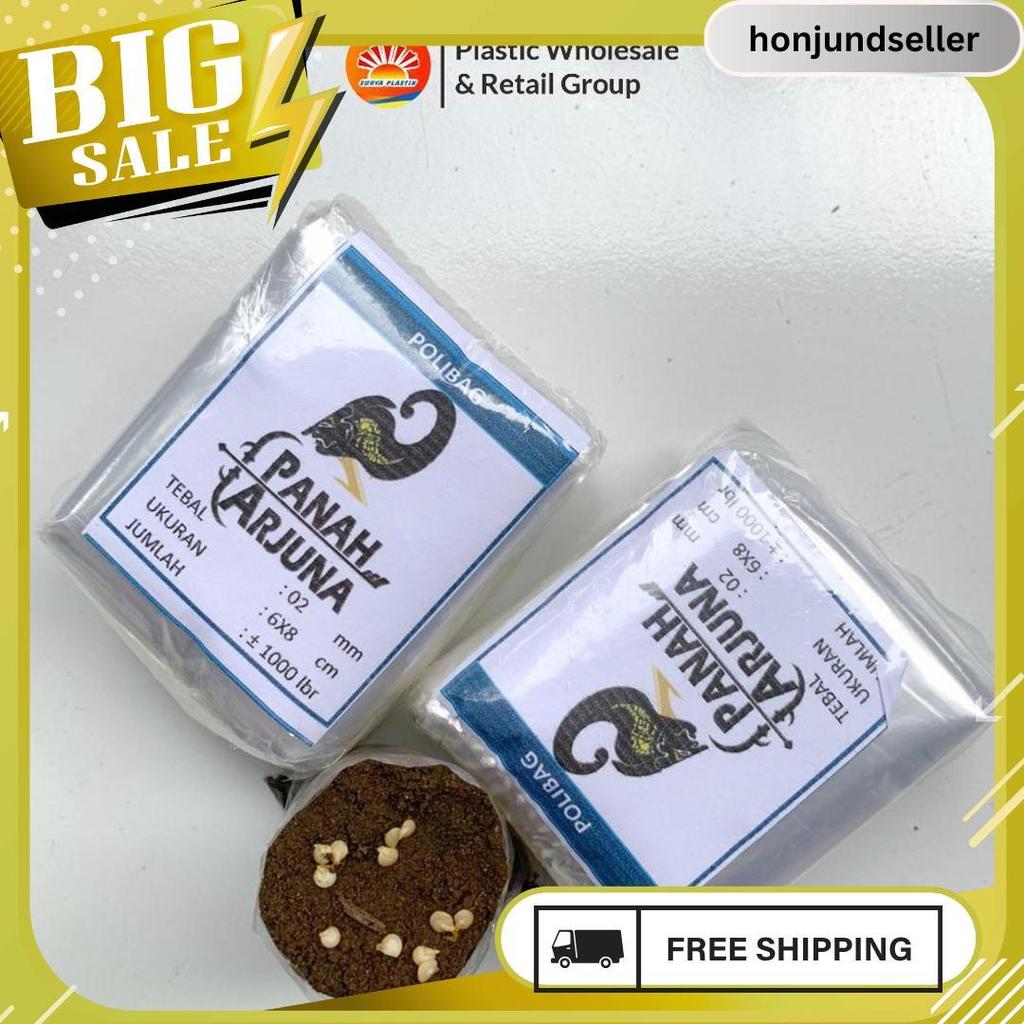 Polybag Semai 6X7 Plastik Semai/Polybag Benih 1Ikat= 1000Pcs Polybag Cabai Flash Sale
