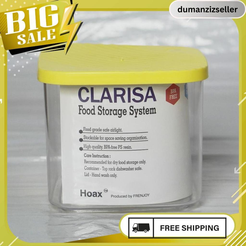 Toples Kue  Kerupuk Lebaran Plastik /Toples Serbaguna/Toples Clarissa / Frenjoy 1 Liter Flash Sale