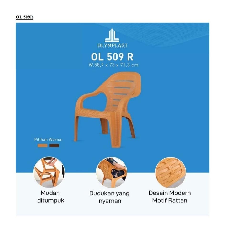 Kursi Santai Kursi Sandar Rotan Olymplast Kursi Teras Olymplast Ol 509