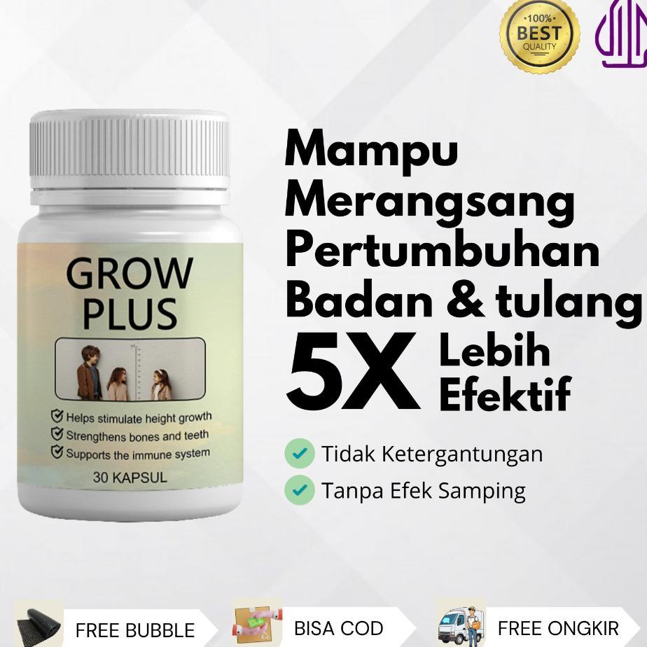 Grow Plus - Herbal Peninggi Badan Terbaik Untuk Remaja Dan Dewasa Hingga 5 - 15 Cm Ampuh Original Ha