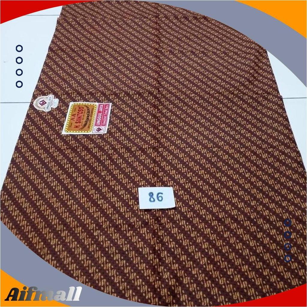Kain Batik H Santoso AA Unggul Jaya | Batik Sogan Motif Sidomulyo Parang Kusumo Mukti GBM Terbaru