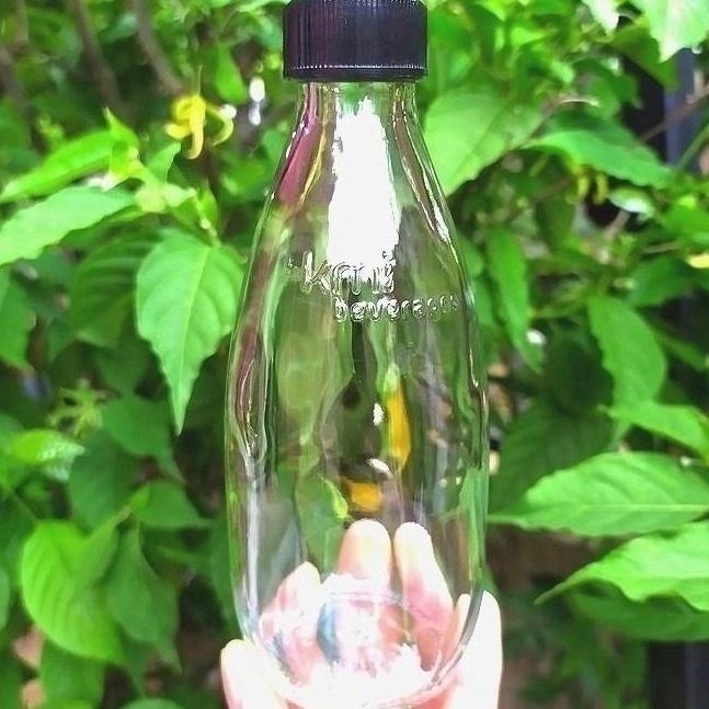 botol kaca 250ml bening tutup ulir - PUTIH/botol madu