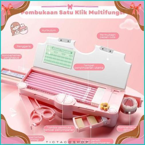 Exclusive [Ready] Aimilo Kotak Pensil Anak Perempuan Tempat Pensil Anak Perempuan Kotak Pensil Multi