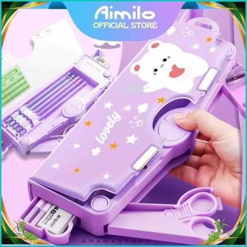 Berkualitas [Ready] Aimilo Kotak Pensil Anak Perempuan Tempat Pensil Anak Perempuan Kotak Pensil Mul