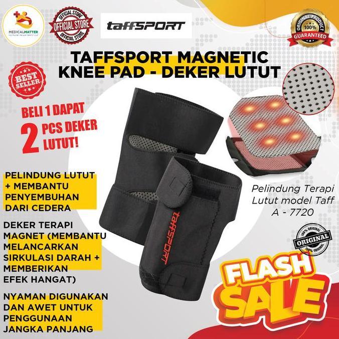 APX TaffSPORT Pelindung Lutut Terapi Magnetik Knee Pad - A - 7720, Pelindung Lutut, Dengkul, Decker,
