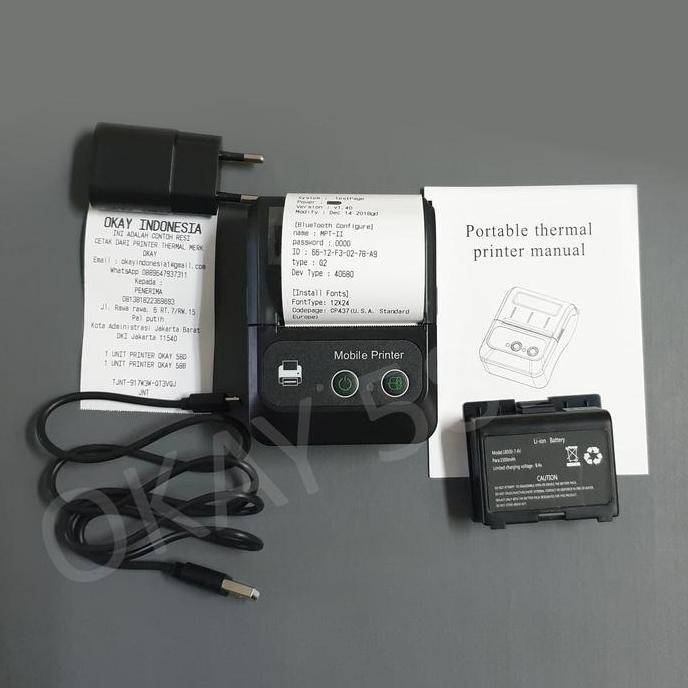Softrit- Printer Bluetooth Kasir Pos / Ppob Mini 58Mm Thermal Ok-58B