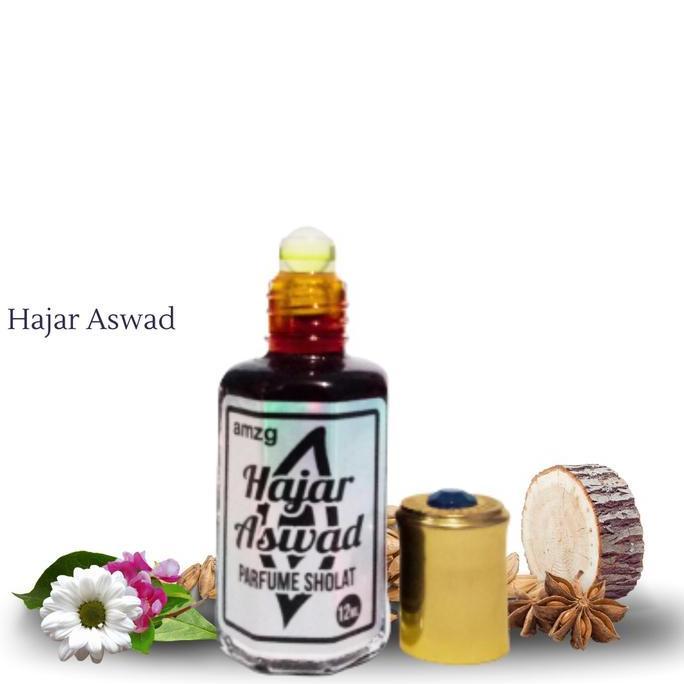 Logne- Minyak Wangi Hajar Aswad Parfum Sholat Arab Saudi Asli 12Ml