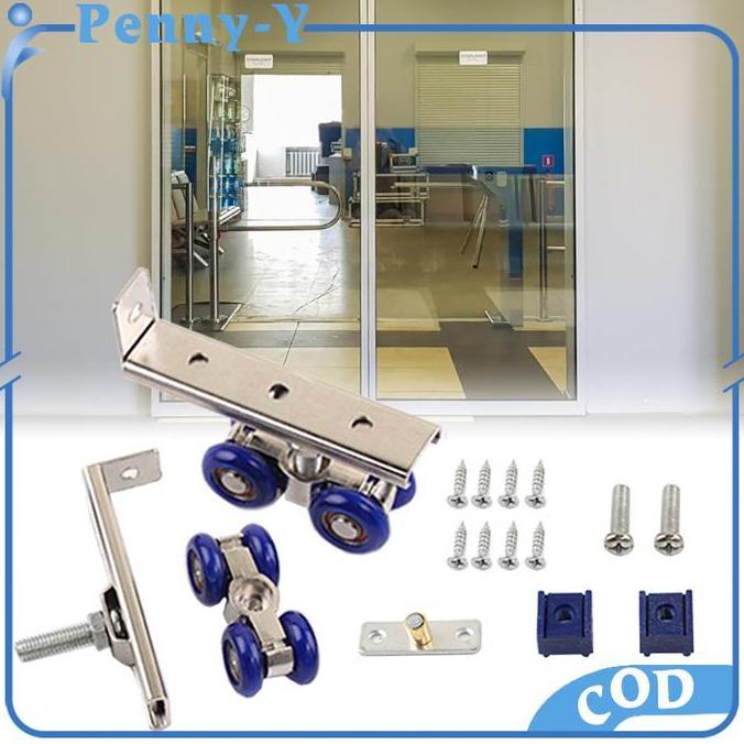 SAND Roda Gantung Pintu Sliding 1 Set Roda Pintu Sliding Geser Roller Pintu Sliding Roda Rel Pintu
