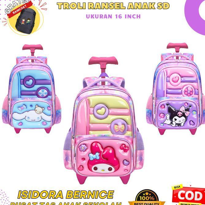 Ptas Tas Sekolah Troli Anak Sd Perempuan Tas Troli Cewek Anak Anak Tas Lucu Anak Perempuan Tas Motif