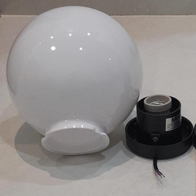Lichtx- Kap Lampu Taman Bulat Susu
