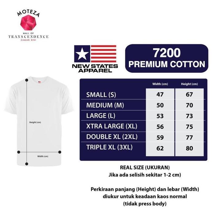 Vorgese- Kaos Polos Nsa ( New States Apparel ) 7200 Premium Cotton 24S - Putih & Warna - Size S M L 