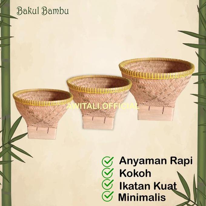 Speichern- Bakul Nasi Bambu Kecil Besar Jumbo Awitali Tempat Nasi Boboko Wakul Bambu